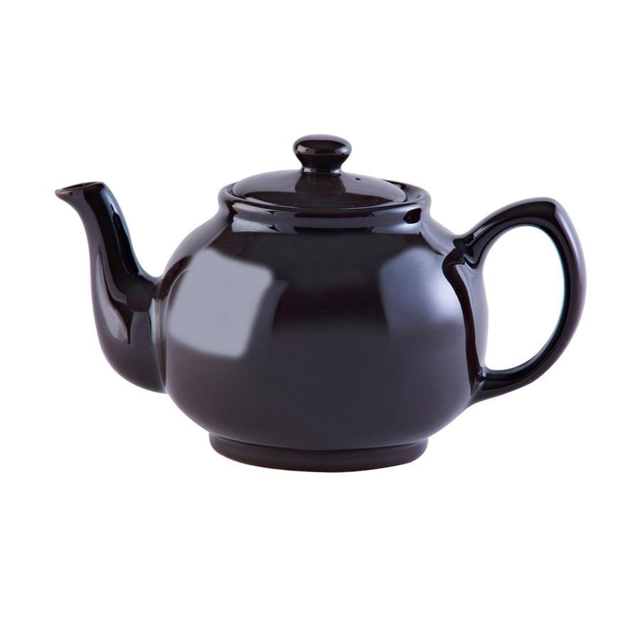 TEEKANNE 1100 ml Steingut klassisch rockingham braun, für 6 Tassen - Braun, Keramik (1.1L) - Price & Kensington