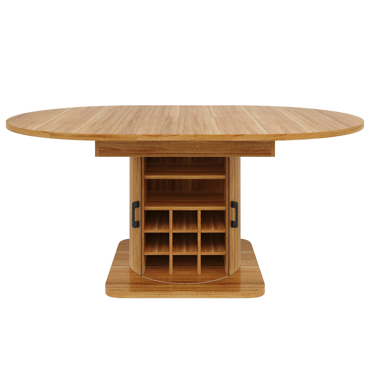 AUSZIEHTISCH Dunkelbraun 118-158/118/76 cm - Dunkelbraun, Holz (118/118/76cm) - PANGIVO