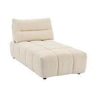 RECAMIERE mit verstellbarer Rückenlehne - Strukturstoff - Beige - APOLIU - Beige, Textil (95/93/196cm) - Vente-Unique