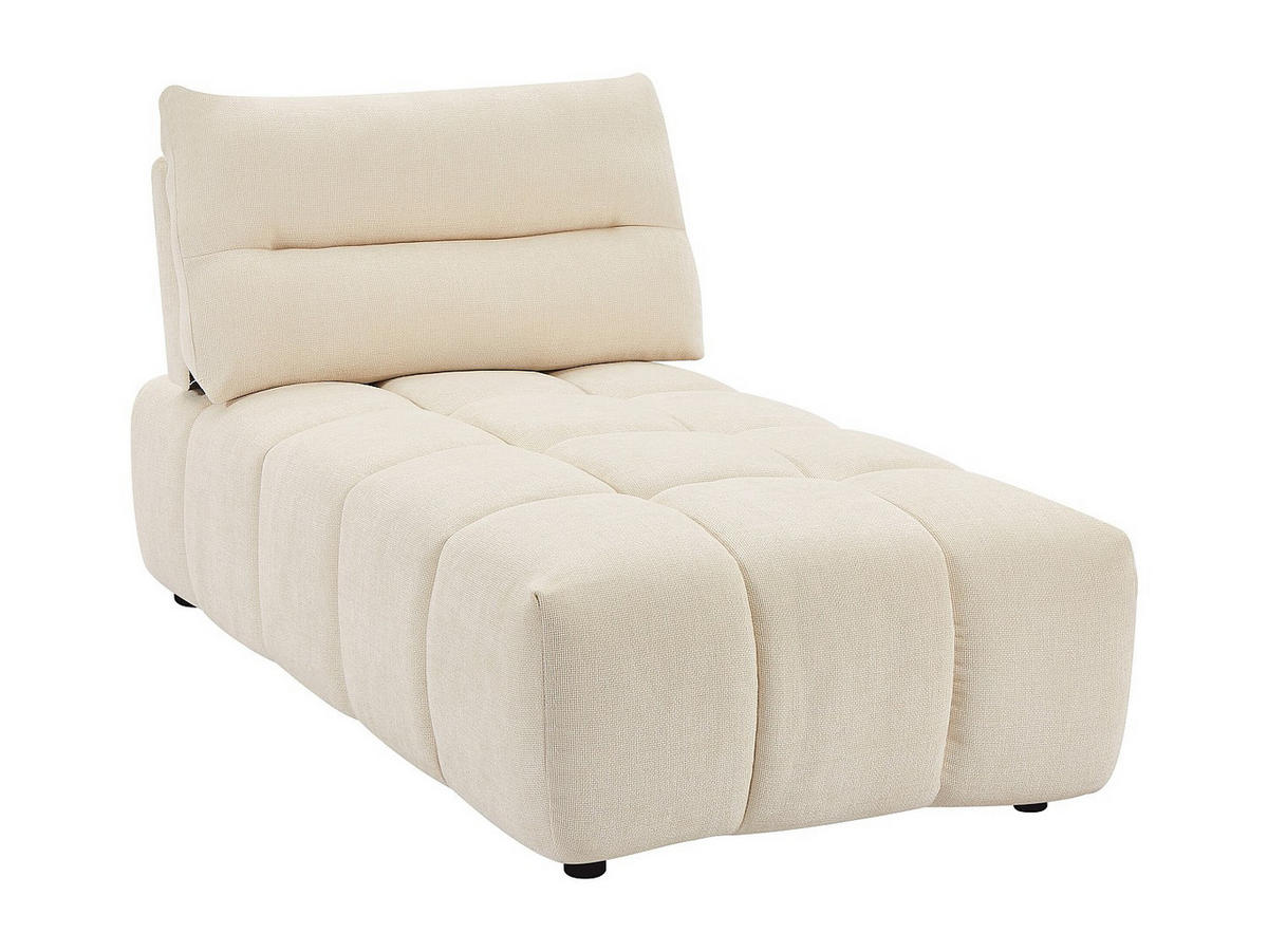 RECAMIERE mit verstellbarer Rückenlehne - Strukturstoff - Beige - APOLIU - Beige, Textil (95/93/196cm) - Vente-Unique