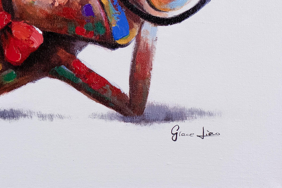 ACRYLBILD HANDGEMALT 120/60 cm - Weiß/Braun, Holz/Textil (120/60cm) - KUNSTLOFT