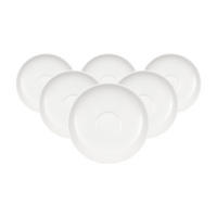 MOKKA-/ESPRESSOUNTERTASSEN Anmut weiß ø 12 cm 6er Set - Weiß, Keramik (12cm) - Villeroy & Boch
