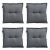 SITZKISSEN Rippe 50/50 cm 4er-Set - Grau, Textil (50/5/50cm) - Madison