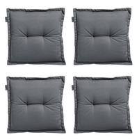 SITZKISSEN Rippe 50/50 cm 4er-Set - Grau, Textil (50/5/50cm) - Madison