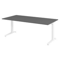 SCHREIBTISCH Serie-XB 100/200/74 cm in Graphitfarben/Weiß - Graphitfarben/Weiß, Holzwerkstoff (100/200/74cm) - bümö
