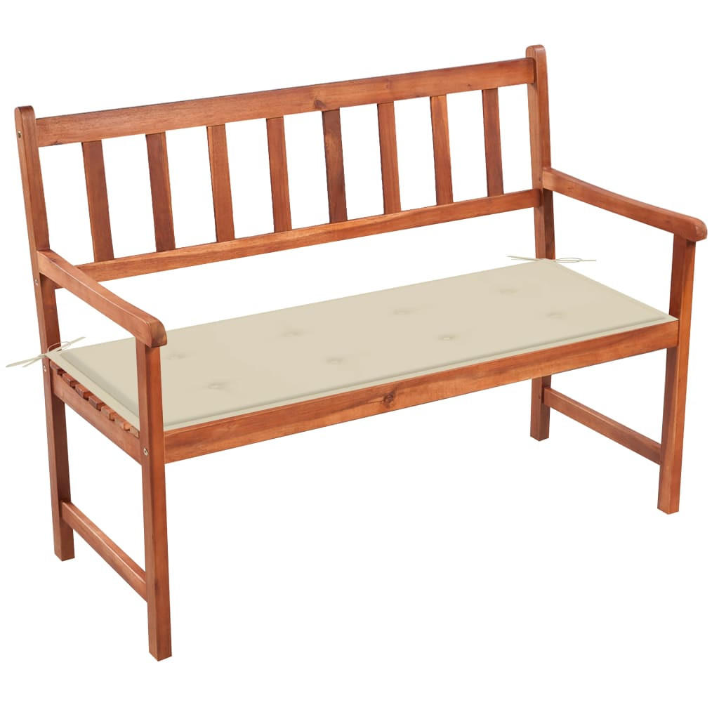 furnicato Gartenbank Creme 50x90x58 cm