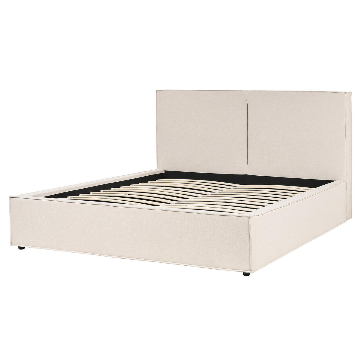 POLSTERBETT 160/200cm Beige Moissac - Beige, Textil (160/200cm) - Beliani