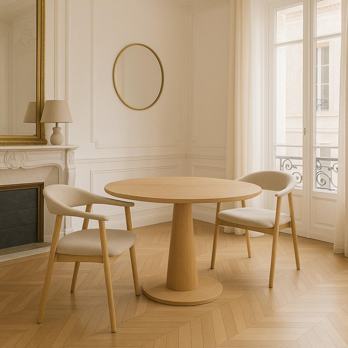 ESSZIMMERSTUHL - Beige - 2er-Set - Beige, Textil (56/76/54cm) - Drawer