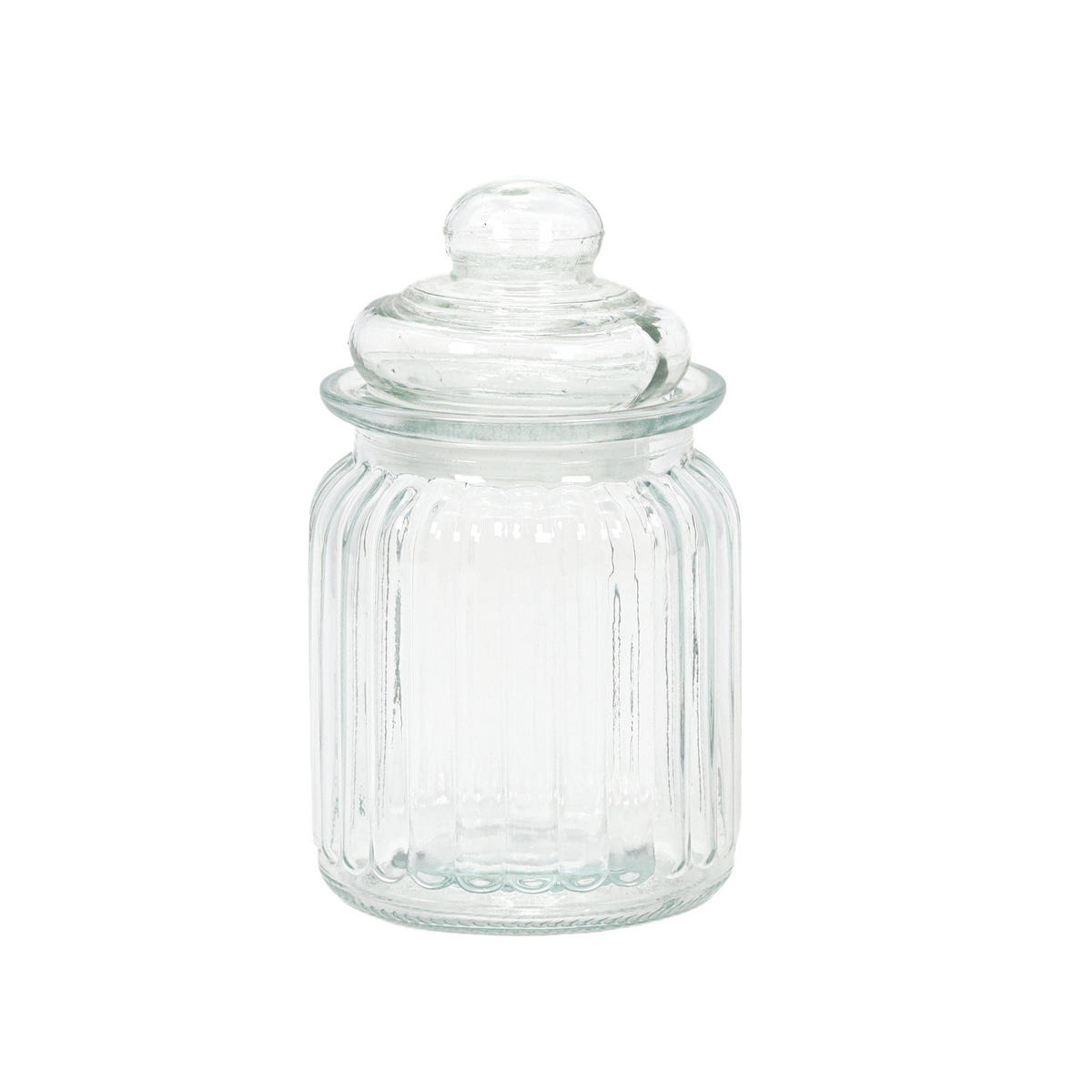 GLAS mit Deckel 9,5/9,5/12,5 cm - Transparent, Glas (9.5/12.5/9.5cm) - Excellent Houseware