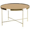 COUCHTISCH Glas gold/goldbraun 63cm Lucea - Goldfarben, Metall (63/63/38cm) - Beliani