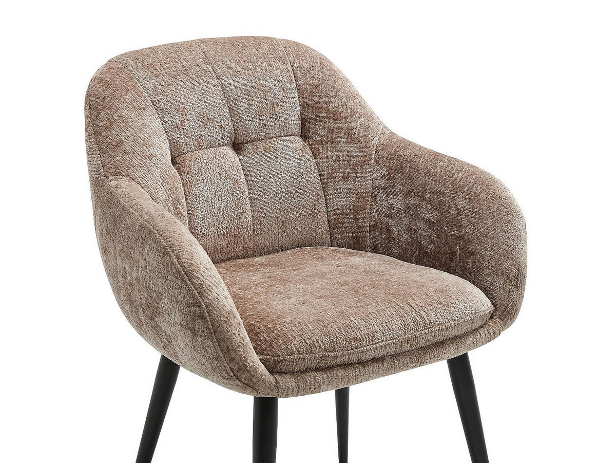 STUHL - 59cm x 59cm - Polyester - taupe - LASSANDRA - Braun, Textil (59/81/59cm) - Vente-Unique