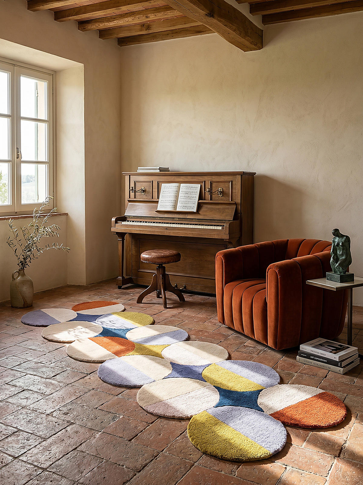 WOLLTEPPICH HALLEIN, mit Wellenmuster, Bunt, 80 x 230 cm - Multicolor, Textil (230/80cm) - KADIMA DESIGN