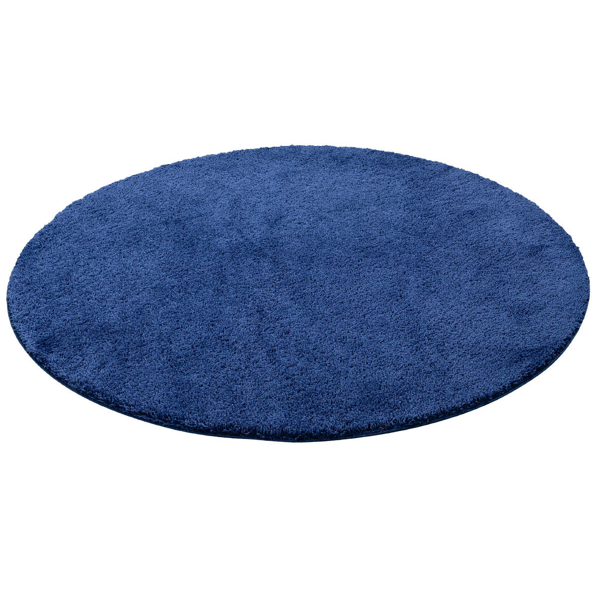 HOCHFLOR SHAGGY TEPPICH PALACE RUND - Dunkelblau, Textil (100/100cm) - Snapstyle