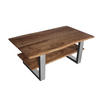 COUCHTISCH PATRICK - Silberfarben/Braun, Holz/Metall (65/115/46cm) - SAM