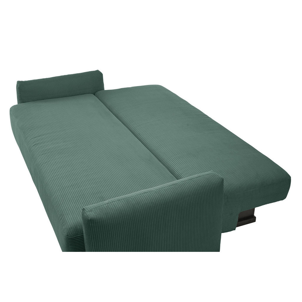 Thumbnail - Kawola Schlafsofa, Smaragdgrün, Textil, Echtholz, 3-Sitzer, Füllung: Komfortschaum, 233x75x108 cm, Wohnzimmer, Sofas & C...
