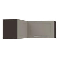 ECKHÄNGESCHRANK Kvantum W14/90/36 Beige Matt / Lava Matt 90 / 90 / 36cm - Dunkelgrau/Beige, Holz/Holzwerkstoff (90/36/90cm) - Feldmann-Wohnen