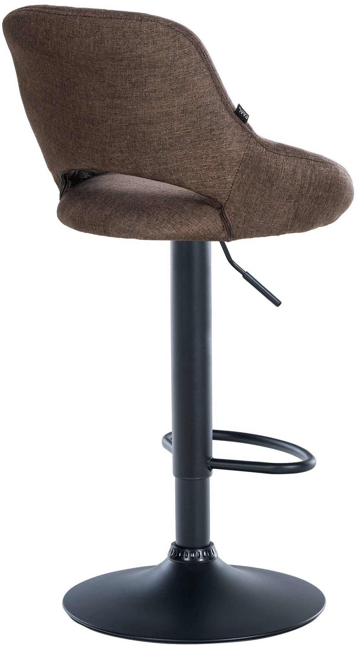 BARHOCKER Stoff Braun - Schwarz/Braun, Textil/Metall (47/85/48cm) - CLP