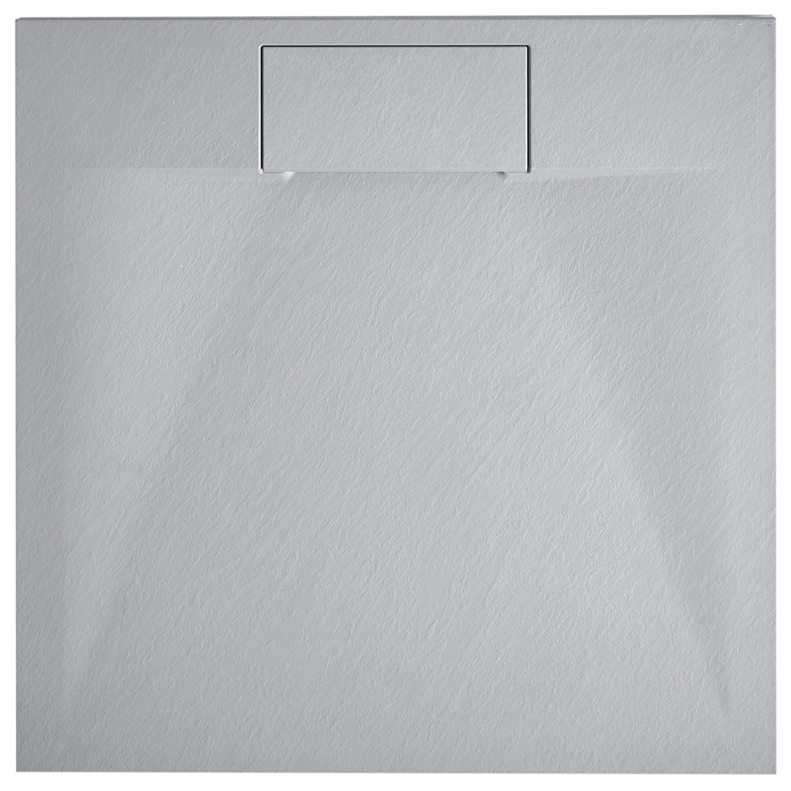 CĂDIȚĂ DE DUȘ 80/80/3 cm gri Azzurro - gri închis/gri, material plastic (80/3/80cm) - Beliani