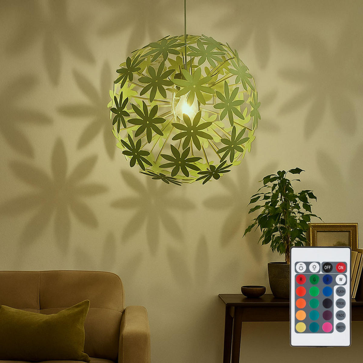 LED HÄNGELEUCHTE STELLA Weiß - Weiß, Kunststoff (60/60/150cm)