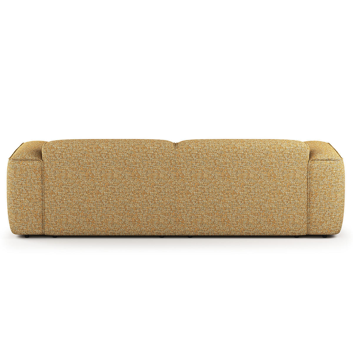 3-SITZER SOFA - Schwarz/Honig, Kunststoff/Textil (251/71/102cm) - home24