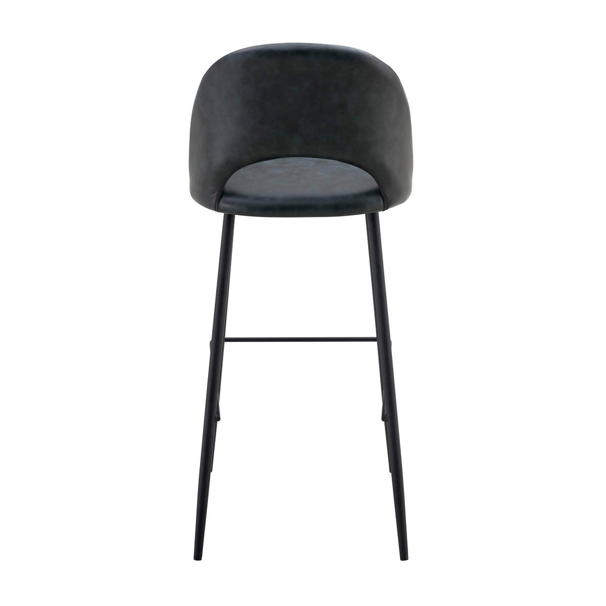 BARHOCKER 2-tlg., Schwarz - Schwarz, Metall (44/103/51cm) - Oviala