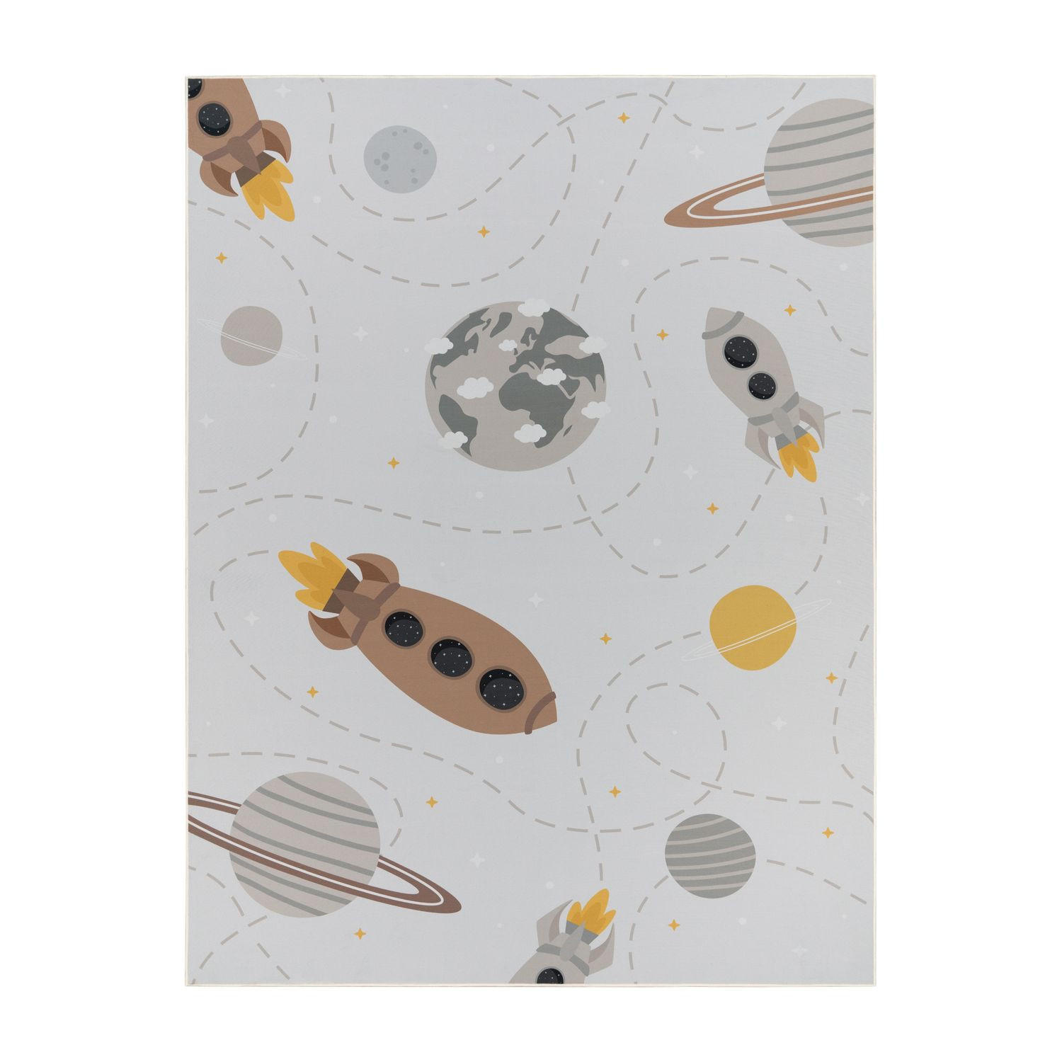 KINDERTEPPICH Sterne Creme 160 x 220 cm - Creme, Kunststoff (160/220cm) - TT Home