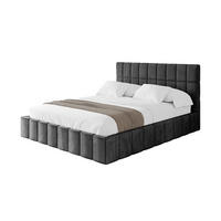 POLSTERBETT mit Bettkasten und Lattenrost, Boxbett ohne Matratze - AMEA 120x200 Schwarz - Schwarz, Holzwerkstoff/Textil (120/200cm) - ALTDECOR