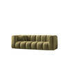 COUCH Dreisitzer-Sofa Grand Modular Stoff Salvador Olive - Olivgrün, Holz (230/70/91cm) - Kaiser Möbel