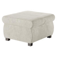 POLSTERHOCKER Bangkok Klein - Silberfarben/Creme, Holz/Kunststoff (60/39/60cm) - MIRJAN24