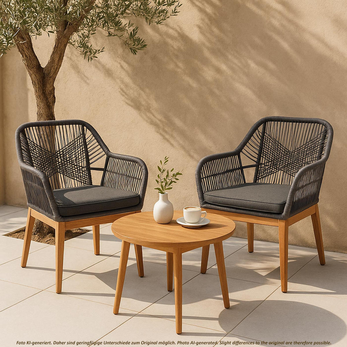 GARTENSTUHL H56B Grau - Grau, Holz (58/85/59cm) - MCW