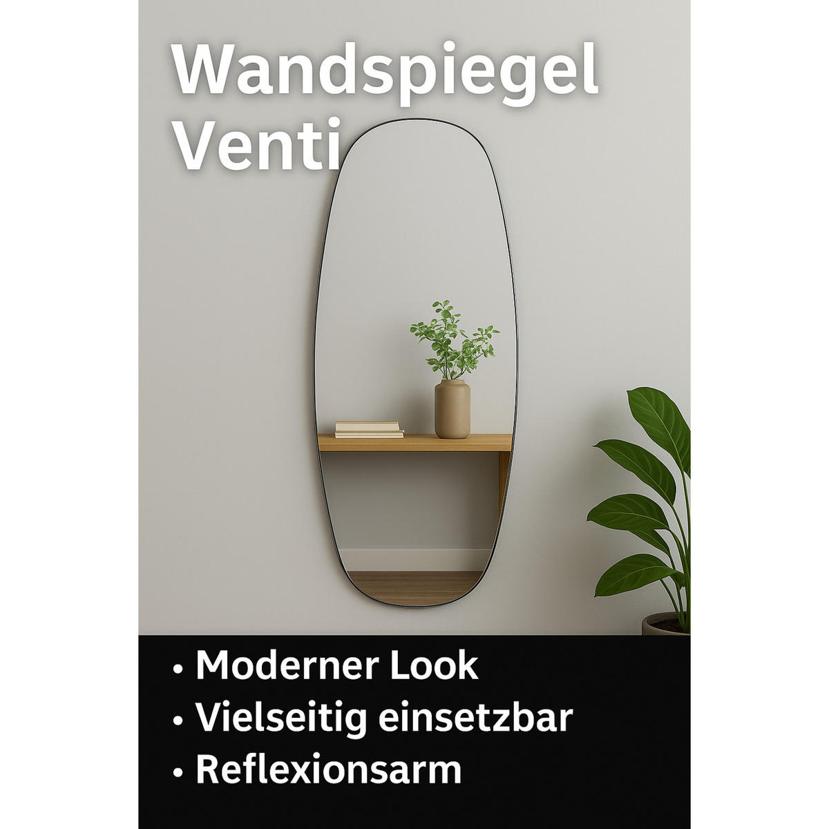 HÄNGESPIEGEL 40x120 cm Transparent Ganzkörperspiegel für Flur & Schlafzimmer - Transparent, Glas (40/120/2cm) - Ibonto