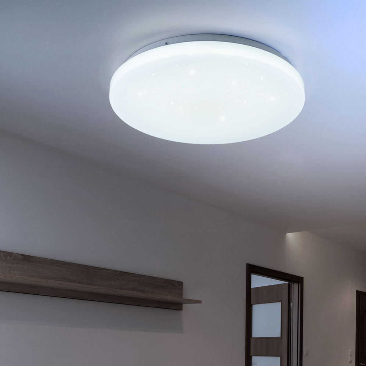 LED DECKENLEUCHTE Sternenhimmel Weiß - Weiß, Metall (31/5.5/5.5cm)