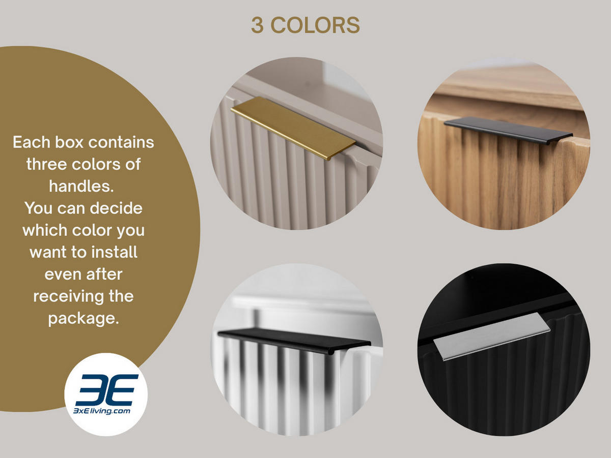 WASCHBECKUNTERSCHRANK, Schwarz, 60 x 77 x 46 cm, silberner Griff, schwarze Beine + Arbeitsplatte - Silberfarben/Schwarz, Holzwerkstoff (60/77/46cm) - 3XE LIVING