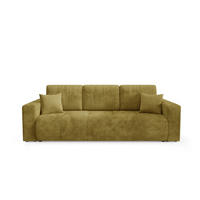 SCHLAFSOFA mit Bettkasten Gelb - Gelb, Textil (244/70/92cm) - Furnisell