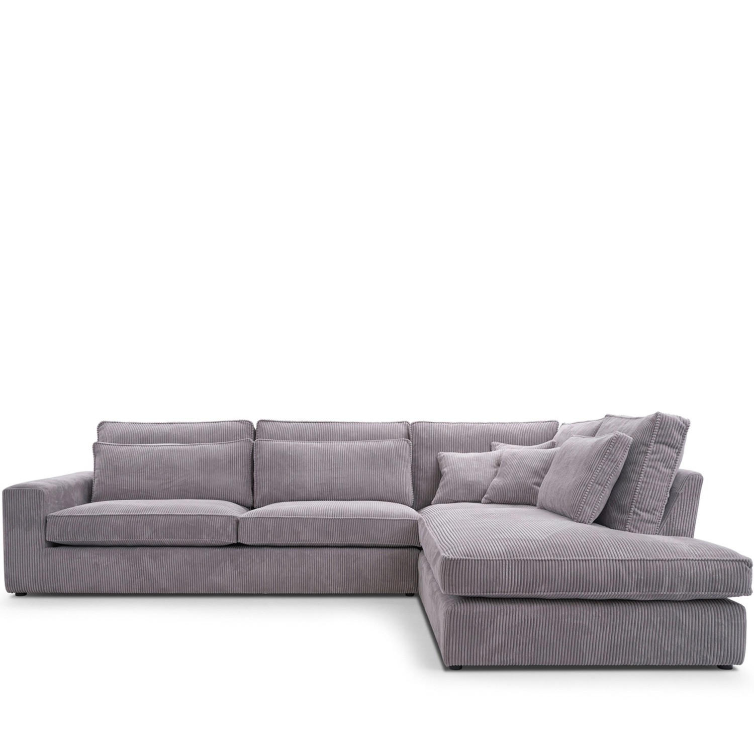 ECKSOFA RECHTS IMPERA Modern 4/5 Sitzer, Grau - Grau, Textil (314/224cm) - KONSIMO®