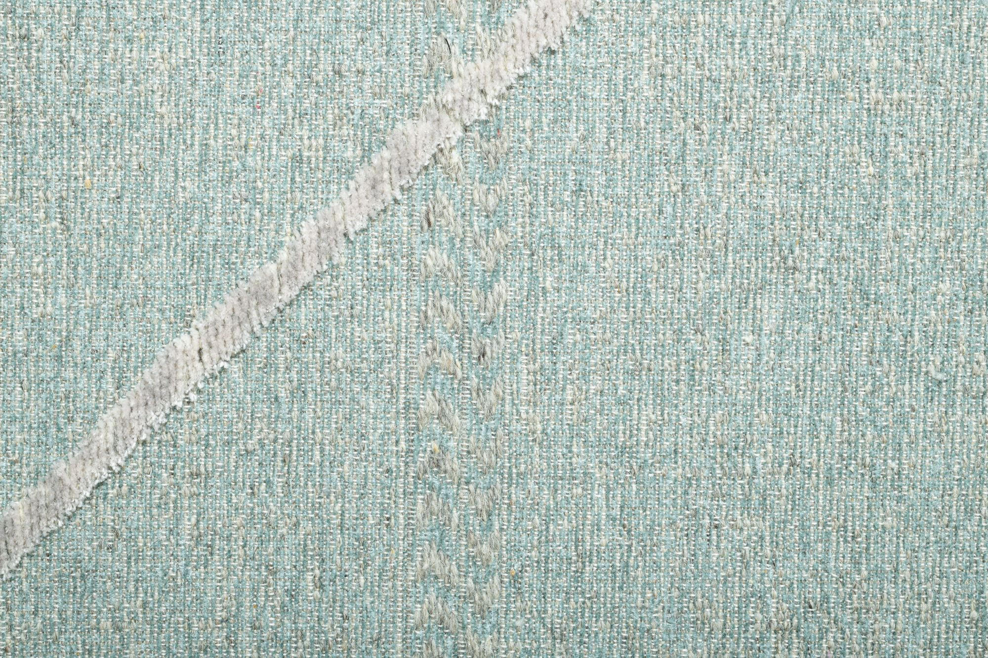 Thumbnail - Sansibar Sylt Flachwebteppich, Hellblau, Textil, Rauten, Rechteckig, 80x150 cm, für Fußbodenheizung geeignet, Teppiche &...