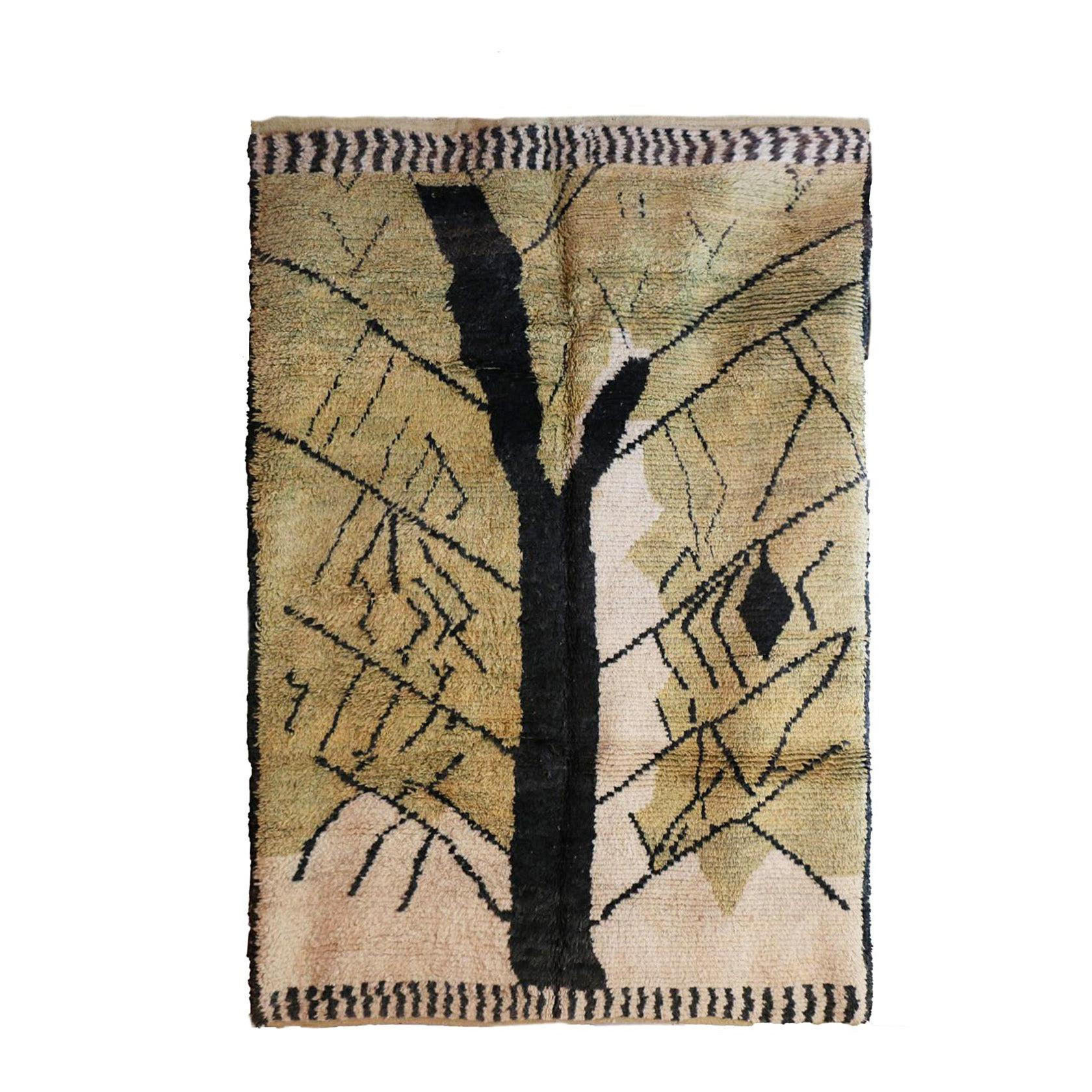 BERBERTEPPICH aus Marokko aus reiner Wolle 200x 300 cm - Grün, Naturmaterialien (200/300cm) - AFK Living