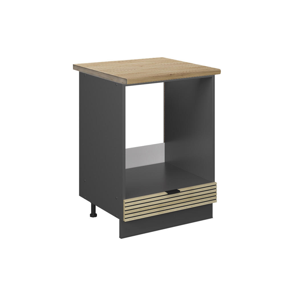 SPISKONVERTERINGSSKÅP Fame-Line Ekpanel 60 cm , AP Oak Ekfärgad, Antracit 82/60/60 cm