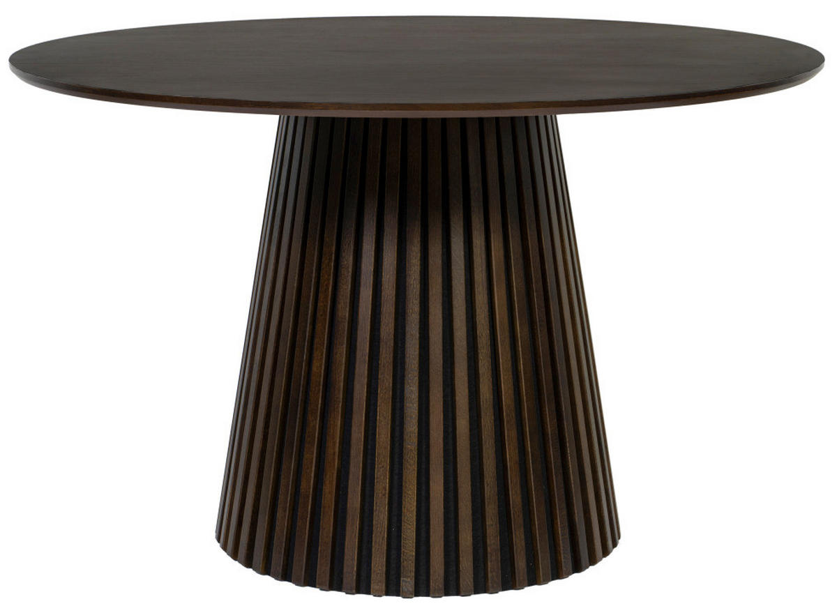 ESSTISCH Barletta rund - Dunkelbraun, Eichenholz/Holz (120/120/76cm) - Mr. Deko
