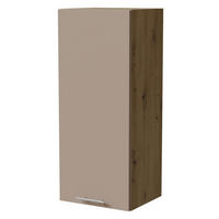 HÄNGESCHRANK Brerra W4/40 Eiche Artisan / RAL 1019 graubeige Matt 40 / 32,5 / 96cm - Graubraun/Eiche Artisan, Holz/Holzwerkstoff (40/96/32.5cm) - Feldmann-Wohnen