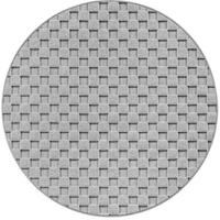 TEPPICH Flachgewebe LANGAU in Silber, mit Schachbrettmuster, Ø 120 cm - Silberfarben, Textil (120/120cm) - KADIMA DESIGN