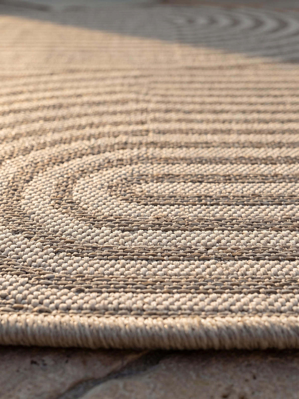 TEPPICH Balkon Ethno Pflegeleicht Waschbar Terrasse Schadstoffgeprüft Beige 160x230 cm – VENTOUX - Beige, Textil (160/230cm) - KADIMA DESIGN