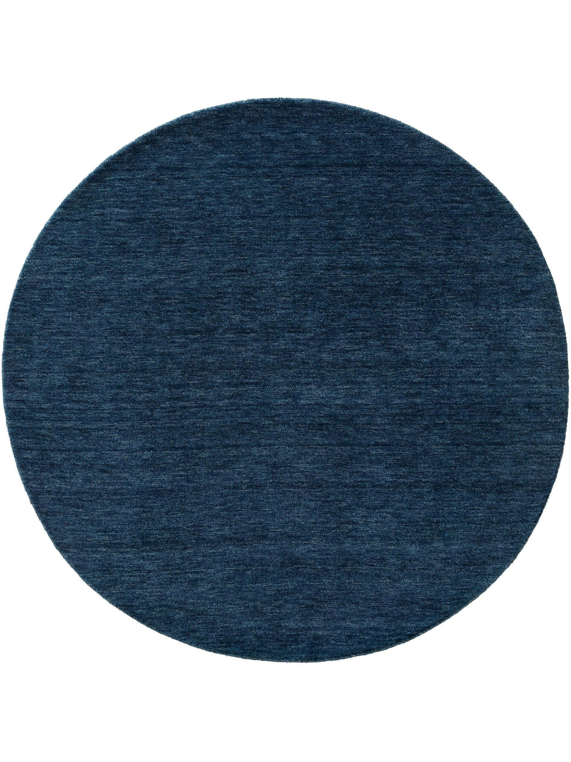 WOLLTEPPICH Jamal Blau ø 120 cm rund - Blau, Textil (120/120cm) - benuta Nest