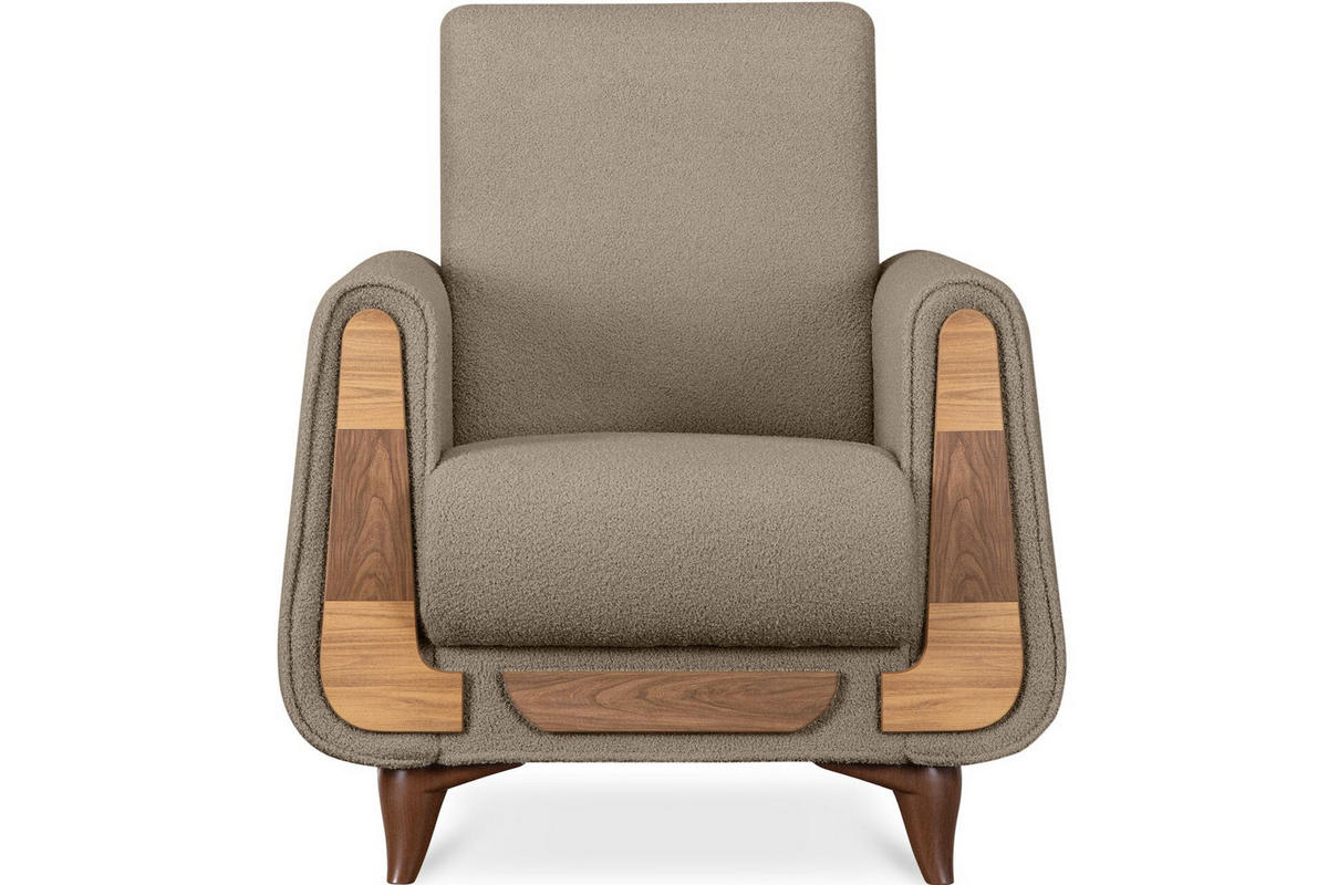 SESSEL GUSTAVO mit Armlehnen, braun - Braun, Holz/Holzwerkstoff (83/95/92cm) - KONSIMO®
