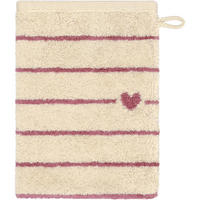 WASCHLAPPEN HEART BEATS LINES & HEARTS 6276 BEERE - 32 - Rosa, Textil (16/22cm) - Cawoe