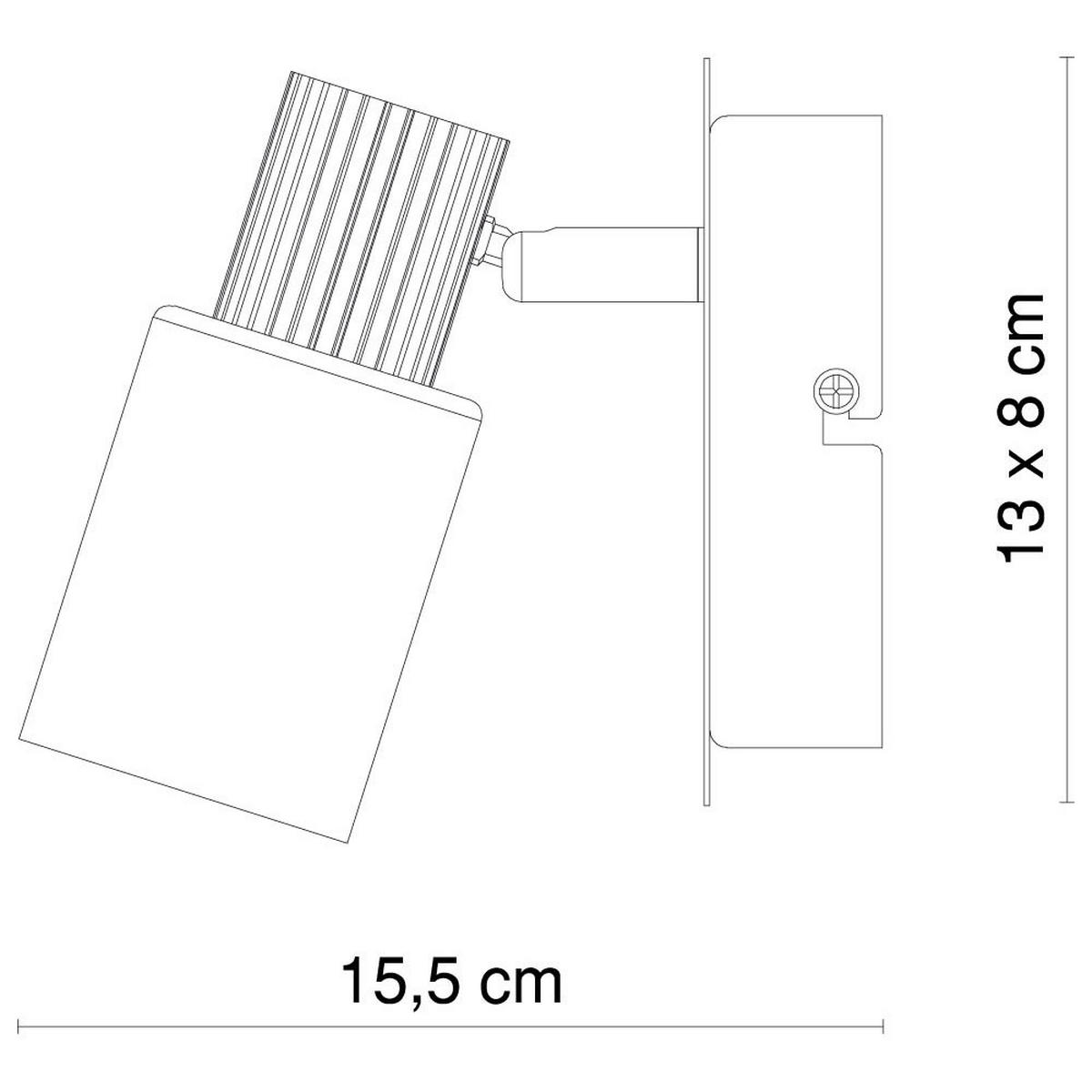 LED WANDLEUCHTE Nickel Alabaster - Silberfarben, Metall (8/13/15.5cm) - Globo Lighting
