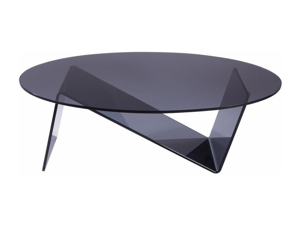 COUCHTISCH - Sicherheitsglas - Anthrazit - ELOWEN - Anthrazit, Glas (120/70/41cm) - Vente-Unique