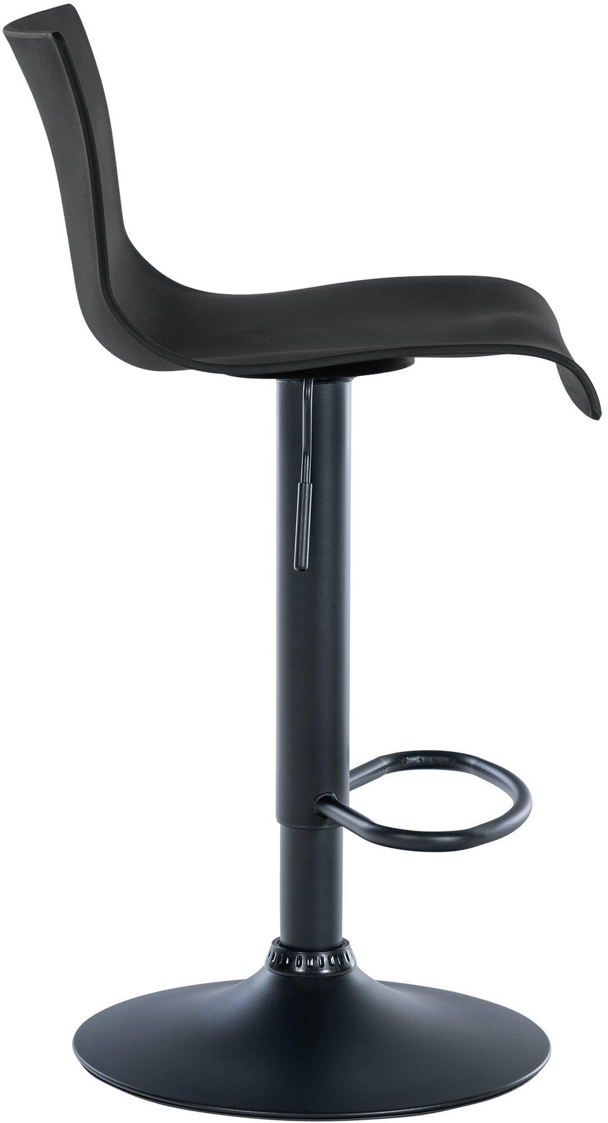 BARHOCKER Branford 84-104x39x36 cm Schwarz - Schwarz, Metall (39/84/36cm) - furnicato