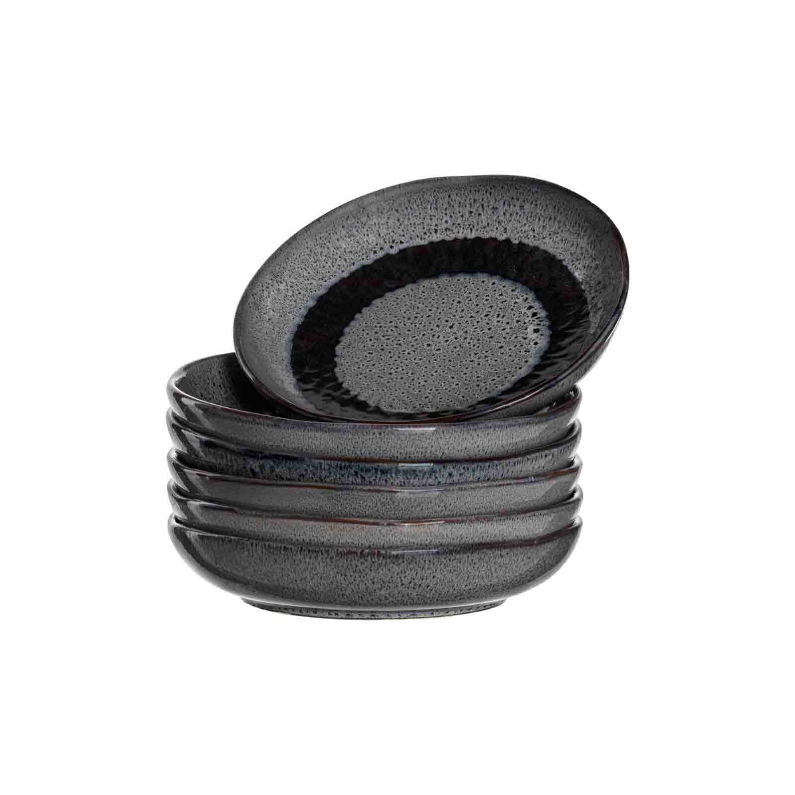 SUPPENTELLER Matera anthrazit ø 20.7 cm 6er Set - Anthrazit, Keramik (20.7cm) - Leonardo Living