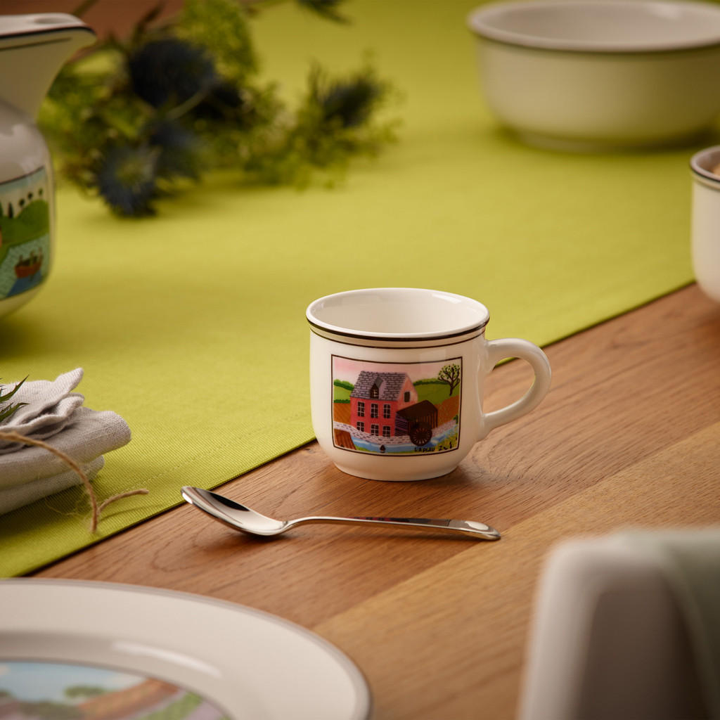 ESPRESSOTASSEN MIT UNTERTASSEN Design Naif bunt 100 ml 6er Set - Multicolor, Keramik (12/7.5/12cm) - Villeroy & Boch